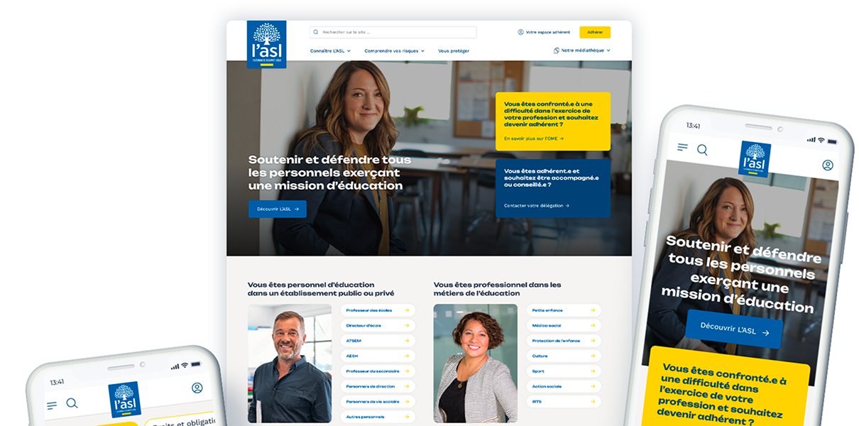 Refonte UX UI du site internet de L'ASL par UNICORP